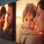 Éclairage réconfortant mettant en valeur le lien familial