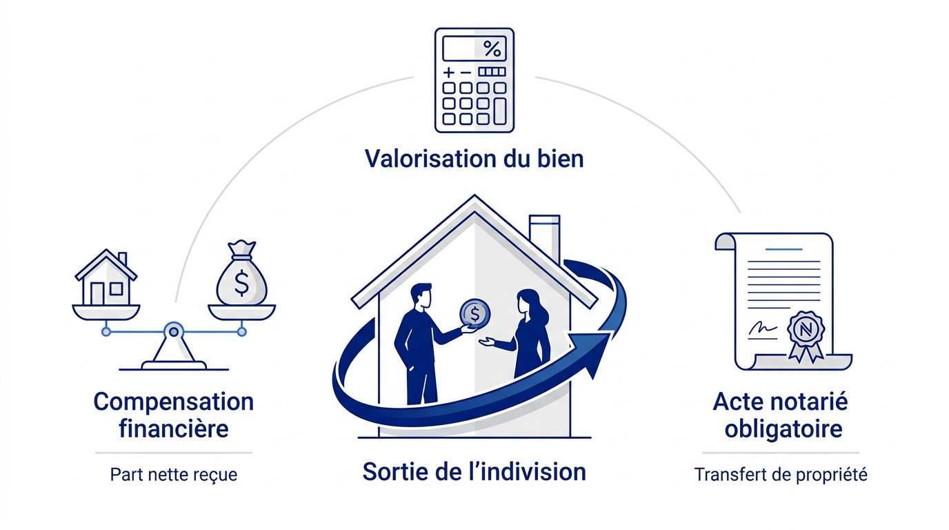 Infographie rachat de soulte après divorce